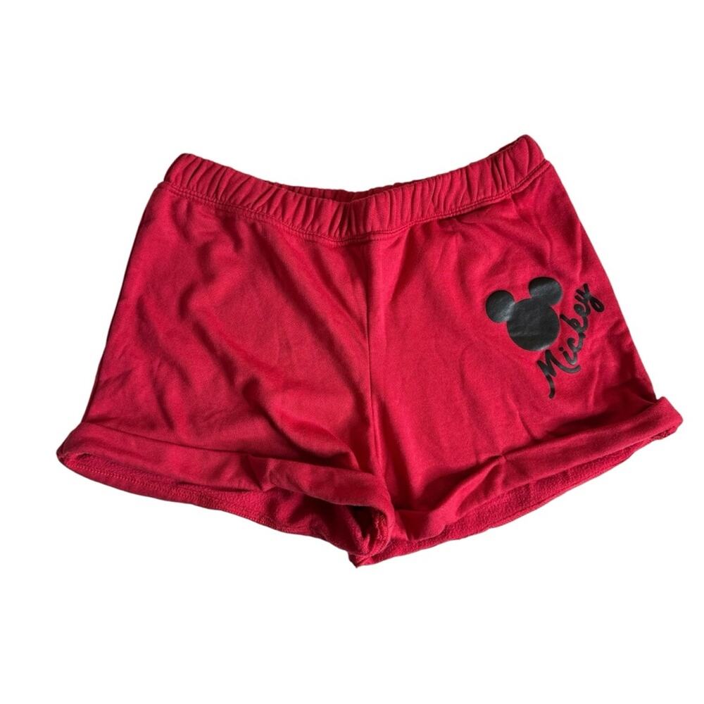 Disney Mickey Mouse Fleece Lined Lounge Shorts Red Women's‎ Size Small